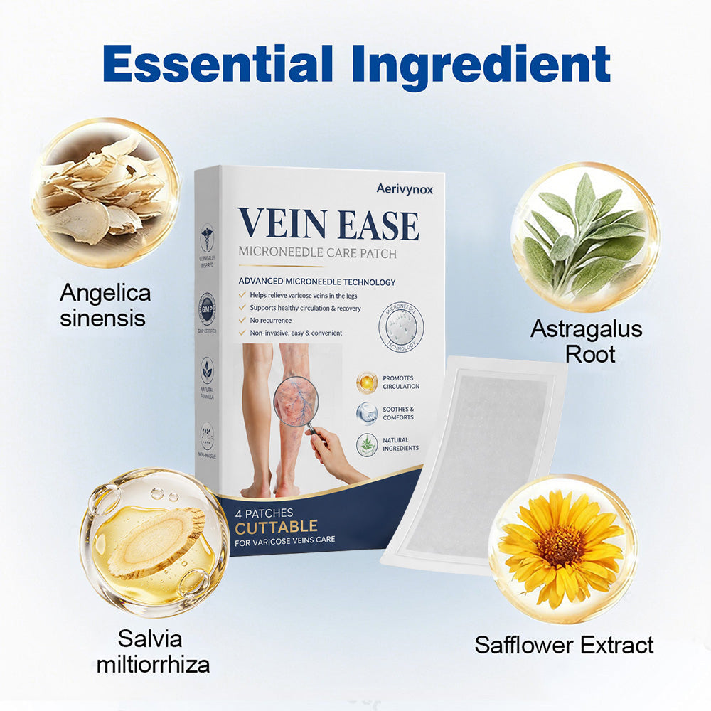Rivnora®Vein Ease Microneedle Care Patch Instant Relief, Long-Term Results