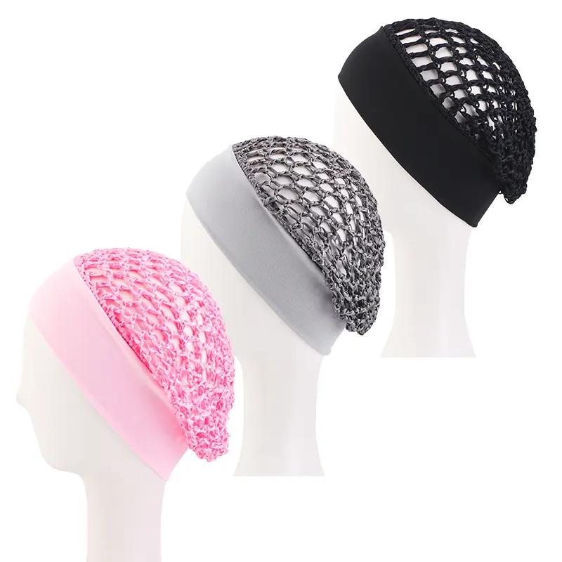 3-Piece Stretchy Wide-Edge Sleep Bonnet Set – Soft Hair Protection Caps for Nighttime Hair Care