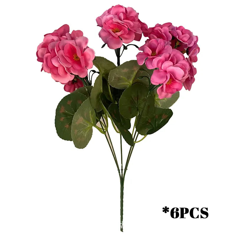 ๐ธ Lush, UV-Resistant Artificial Geraniums โ Real Look, No Maintenance! ๐๐ก