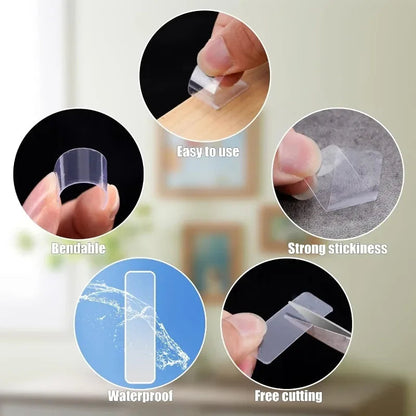 60 PCS Reusable Waterproof Double Sided Adhesive Tape