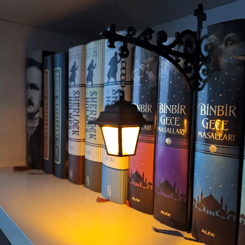 Miniature Hanging Lantern Decorative Bookshelf Lighting