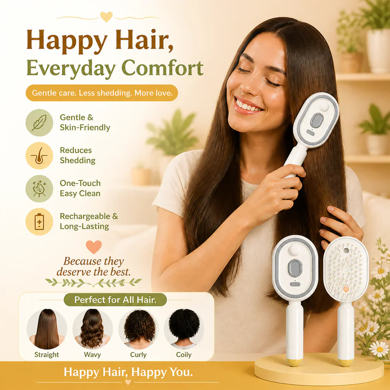 📢📢50 %  OFF⏰Electric Spray Massage Comb✨🔥