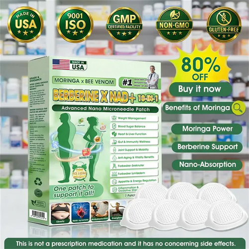 🧑‍⚕️🩺Moringa · Berberine × NAD+ 𝟏𝟎-𝐢𝐧-𝟏 𝐀𝐝𝐯𝐚𝐧𝐜𝐞𝐝 𝐍𝐚𝐧𝐨 𝐌𝐢𝐜𝐫𝐨𝐧𝐞𝐞𝐝𝐥𝐞 𝐏𝐚𝐭𝐜𝐡 — 𝐎𝐧𝐜𝐞 𝐃𝐚𝐢𝐥𝐲, 𝐕𝐢𝐬𝐢𝐛𝐥𝐞 𝐑𝐞𝐬𝐮𝐥𝐭𝐬 𝐢𝐧 𝟕 𝐃𝐚𝐲𝐬