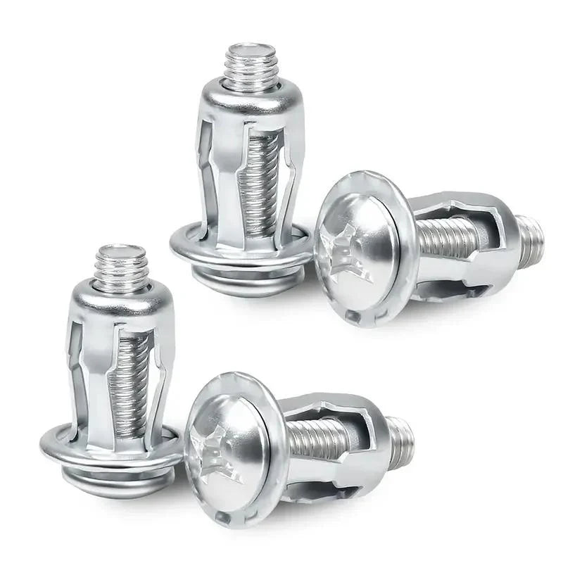 90Pcs Heavy-Duty Carbon Steel Button Rivet Locking Nuts Set
