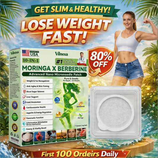 🔥 Vilnexa™ 8-in-1 AMPK Metabolic Slimming Patch 🇺🇸 Moringa × Berberine Formula · Supports Weight Management, Metabolic Balance & Daily Comfort