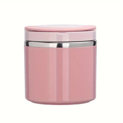 Stainless Steel Bento Style Boxed Lunch Box with Handle - Leakproof