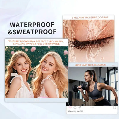 24H Waterproof Volumizing Mascara – Long-Lasting Thick & Defined Lashes, Smudge-Proof & Sweat-Proof Lash Lift Effect-YH