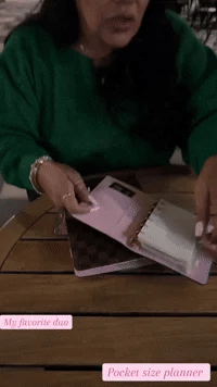 👛Checkered Pocket A7 Budget Mini Binder Wallet Planner Notebook with Money Stuffing Zip Envelopes👛