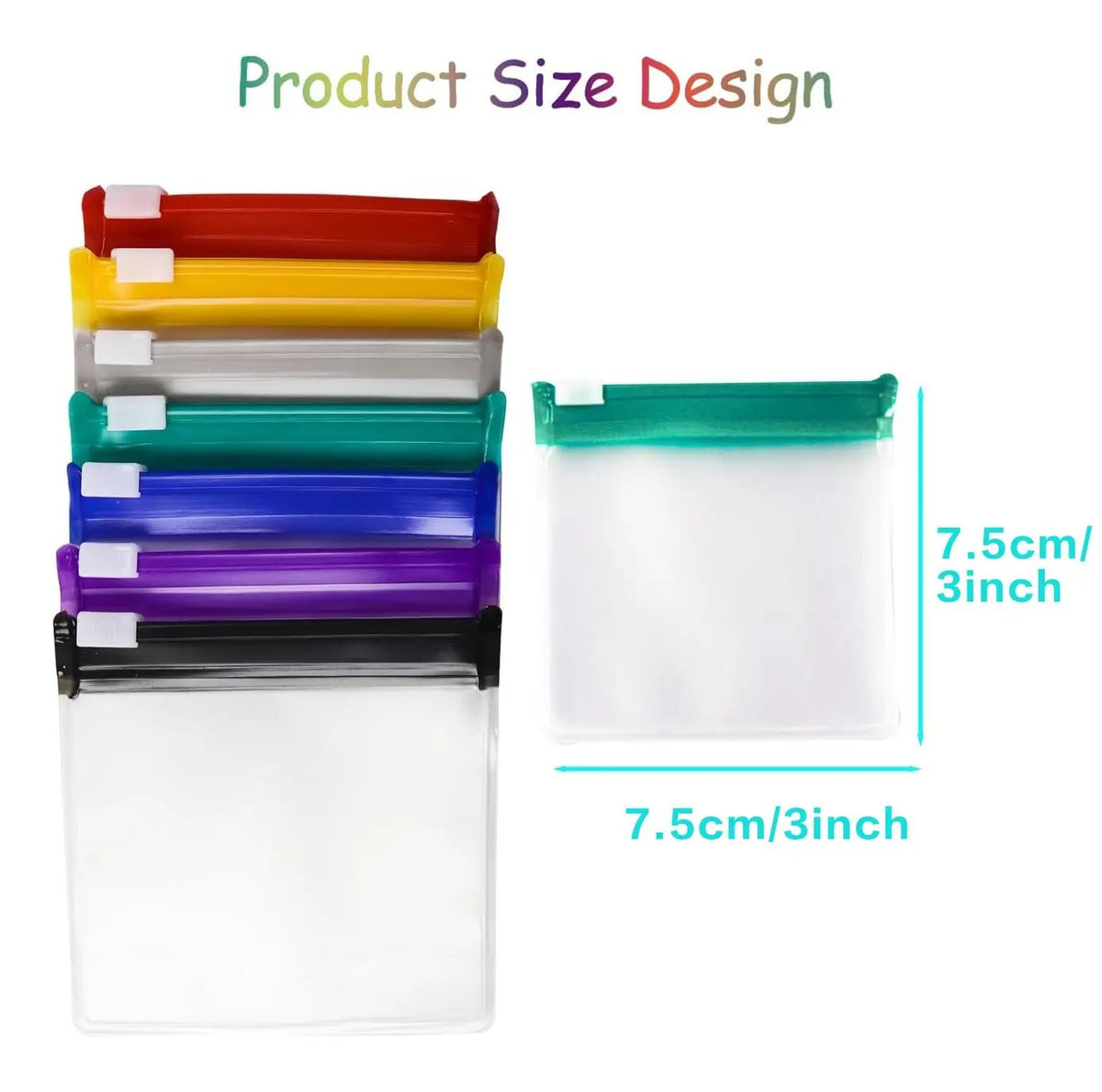 Clear Zipper Pill Storage Bag, 7 Counts/set Reusable Pill Organizer, Portable Pill Organizer Storage Bag