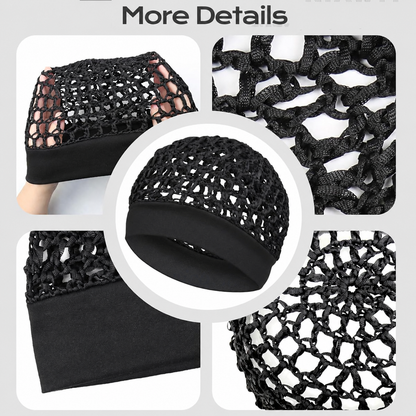3-Piece Stretchy Wide-Edge Sleep Bonnet Set – Soft Hair Protection Caps for Nighttime Hair Care