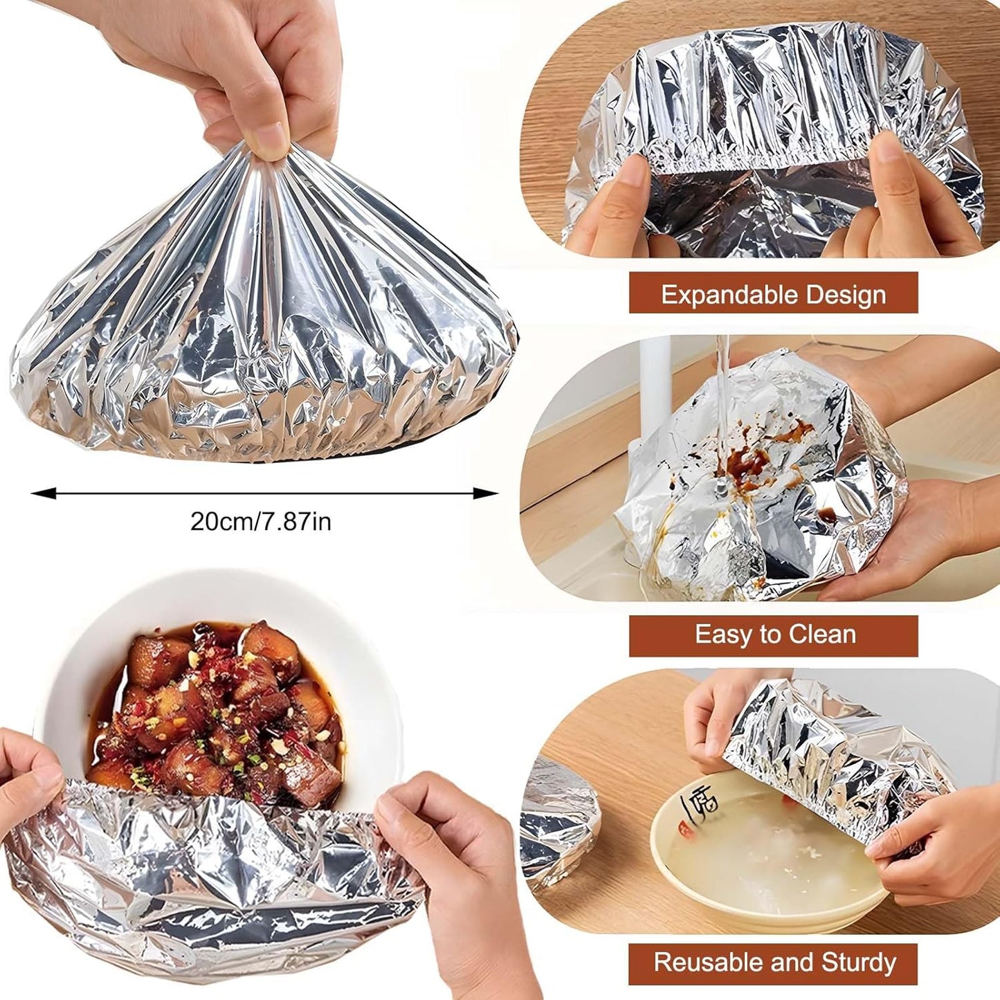 🛑Stop Fighting Plastic Wrap — Cover Meals in Seconds