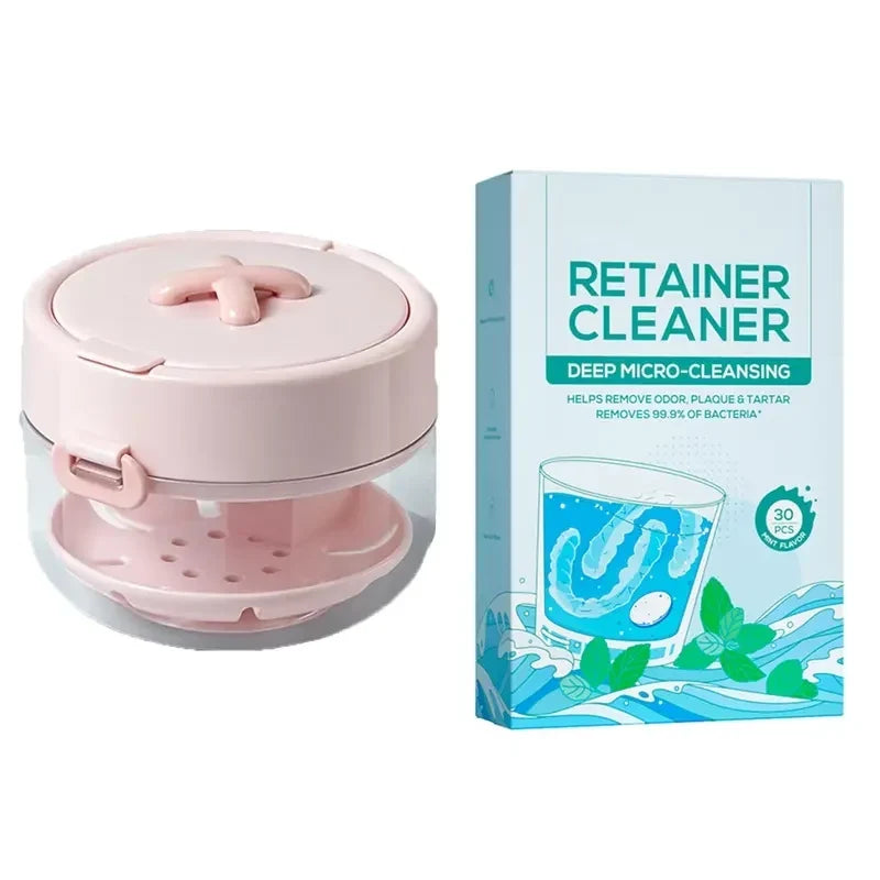 Complete Retainer Care Kit with Auto Lift Tray & Cleaning Tablets