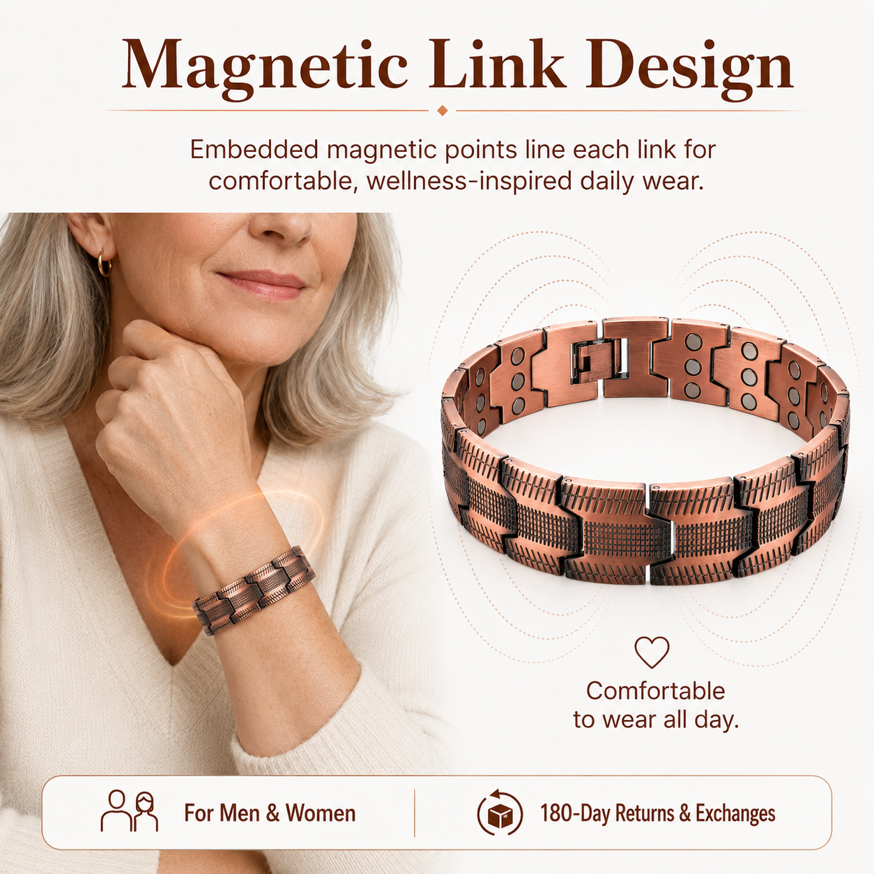 💥Copper Magnetic Bracelet – Relieve Fatigue And Promote Blood Circulation