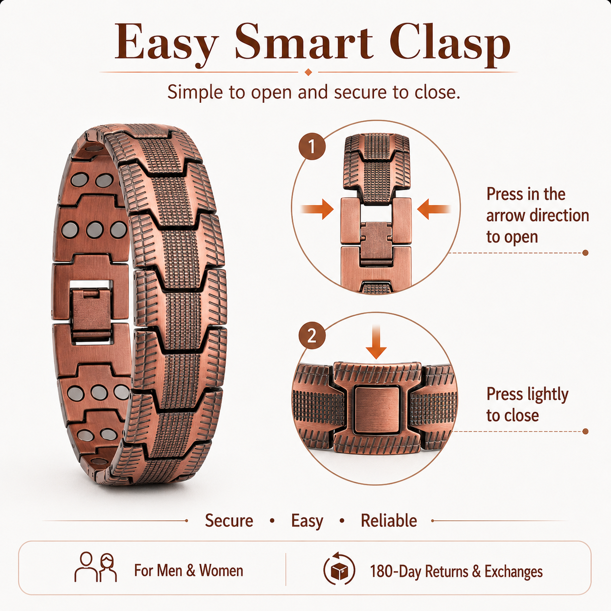 💥Copper Magnetic Bracelet – Relieve Fatigue And Promote Blood Circulation
