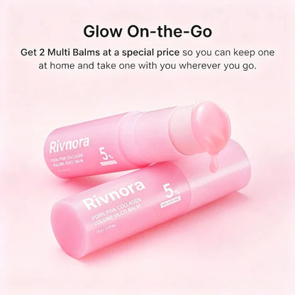 [NEW] Pink Collagen Volume Balm Stick All-in-One Anti-Aging Care for Smoother, Plumper, Youthful-Looking Skine-tss
