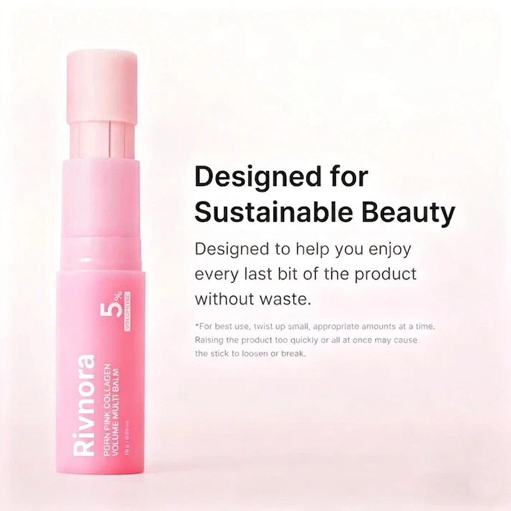 [NEW] Pink Collagen Volume Balm Stick All-in-One Anti-Aging Care for Smoother, Plumper, Youthful-Looking Skine-tss