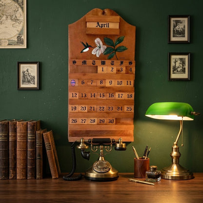 🔥Last Day 49% OFF - 🌿📆Handmade Vintage Wooden Perpetual Calendar