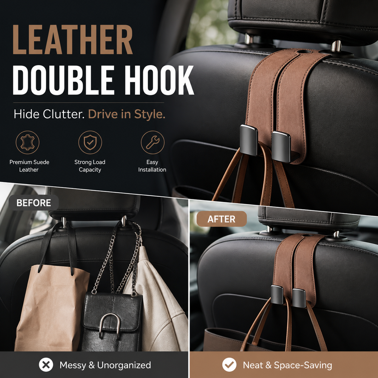 ✈️Last Day 50% OFF🔥Car Seat Back Double Hook