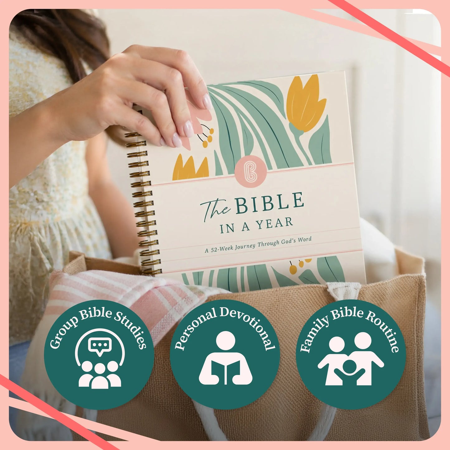 🔥LAST DAY 49% OFF ✝️📚A Year in the Bible: A 52-Week Study(✨Hardcover Book)