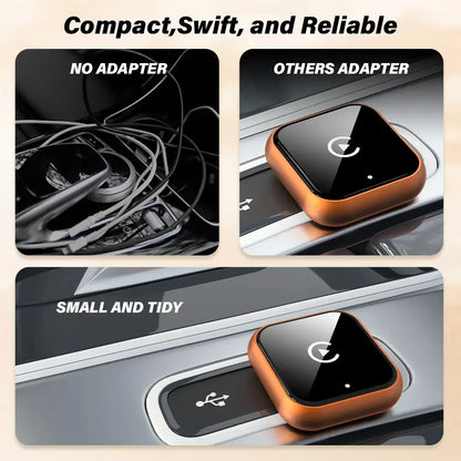 2026 latest model 2 in 1 Wireless CarPlay Adapter, for Both Apple and Android, Converts Wired to Wireless,Fast Connection, No Latency