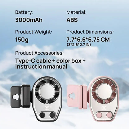 Semiconductor Cooling Clip-On Fan - Portable Clip Fan