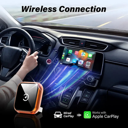 2026 latest model 2 in 1 Wireless CarPlay Adapter, for Both Apple and Android, Converts Wired to Wireless,Fast Connection, No Latency