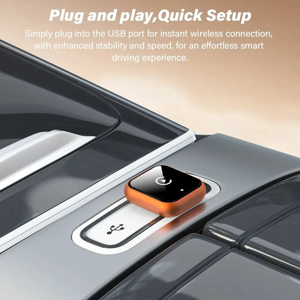 2026 latest model 2 in 1 Wireless CarPlay Adapter, for Both Apple and Android, Converts Wired to Wireless,Fast Connection, No Latency