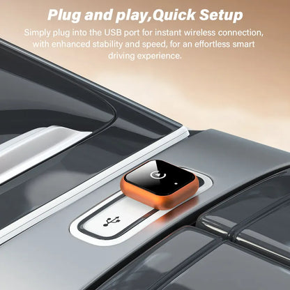 2026 latest model 2 in 1 Wireless CarPlay Adapter, for Both Apple and Android, Converts Wired to Wireless,Fast Connection, No Latency