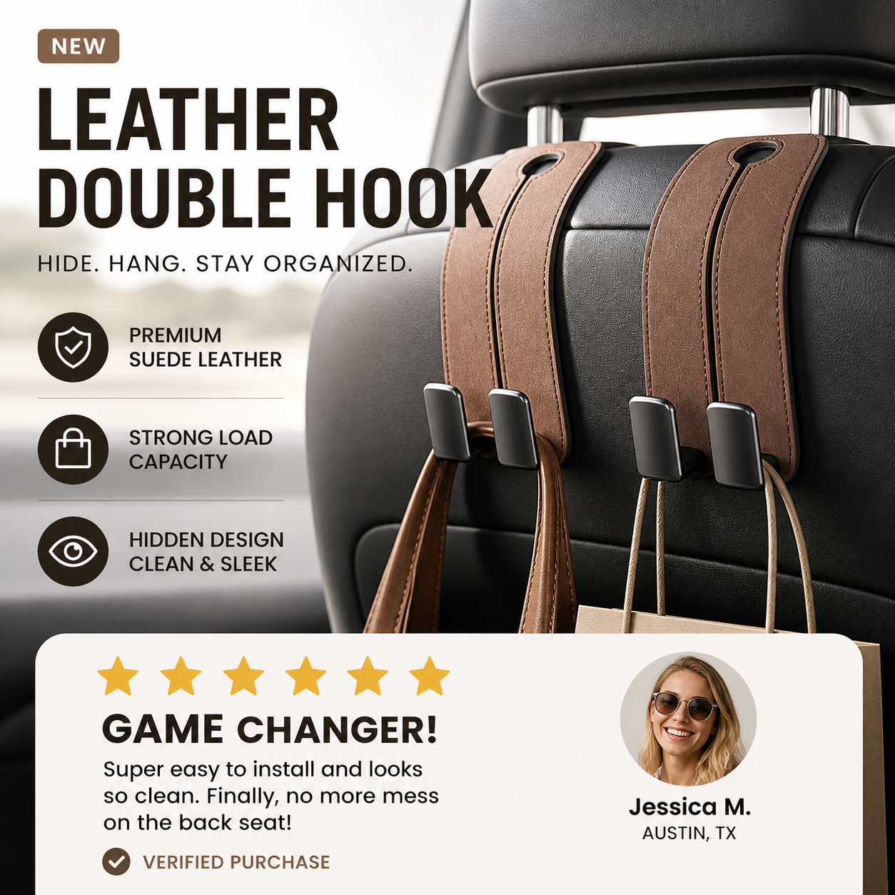 ✈️Last Day 50% OFF🔥Car Seat Back Double Hook